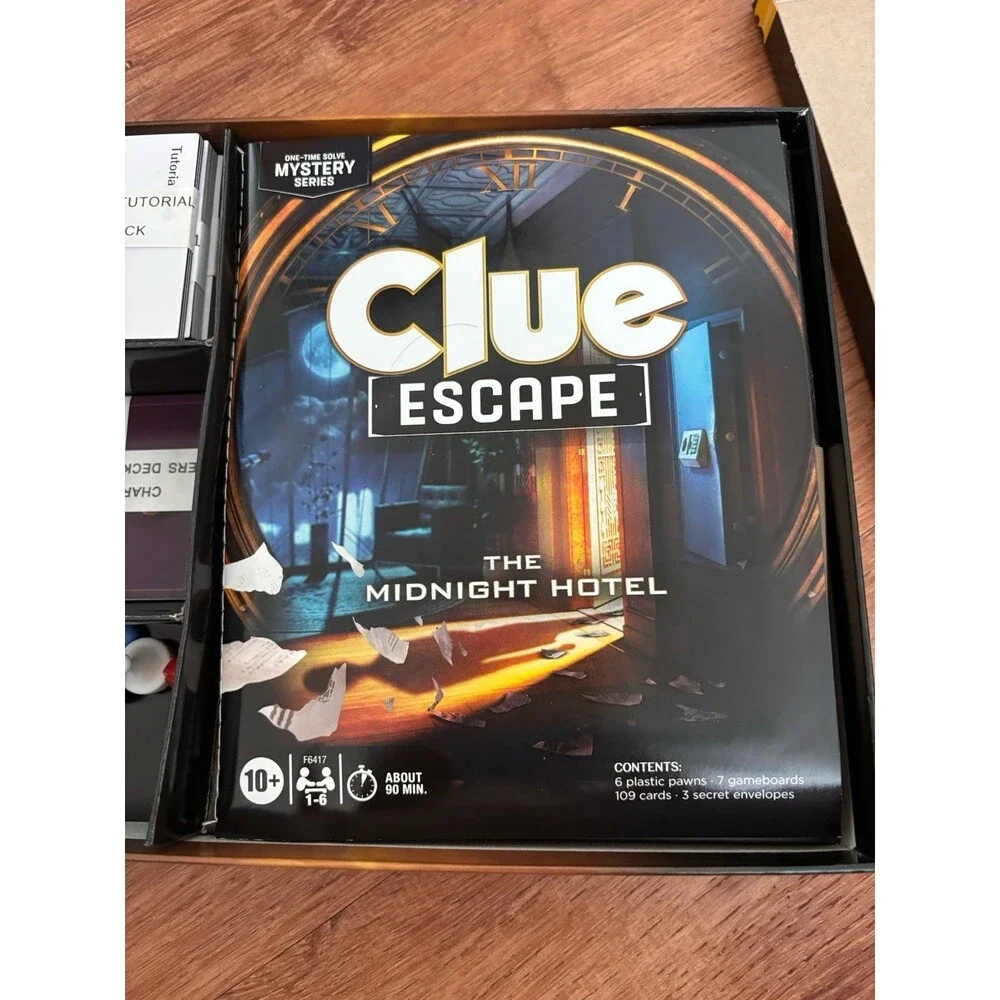 Hasbro Clue Escape: The Midnight Hotel Mystery Board Game 1-6 Players, ages 10+